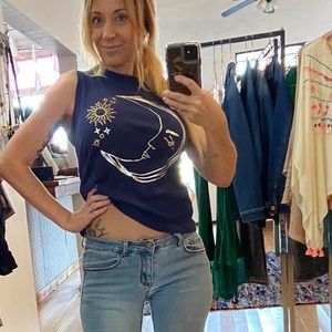 Chaser sun and moon muscle tee